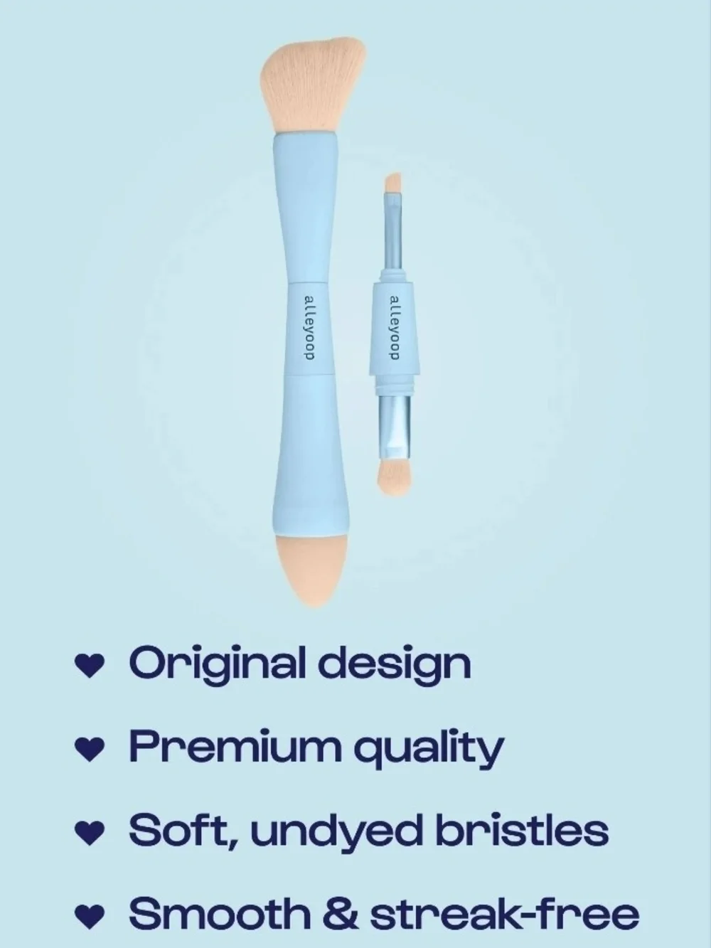 Multi-tasker 4-in-1 Makeup Brush - Light Blue